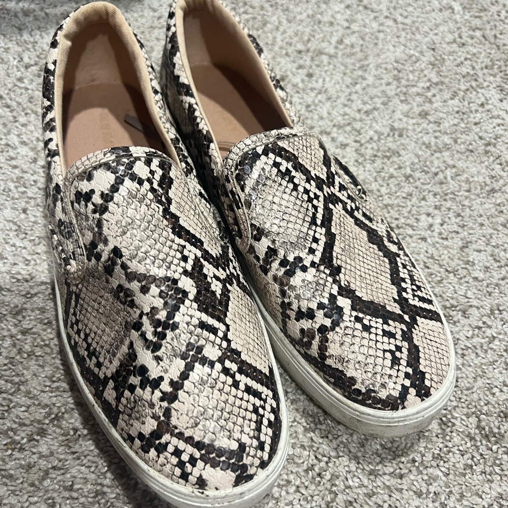 Snakeskin Slip-On Sneakers
